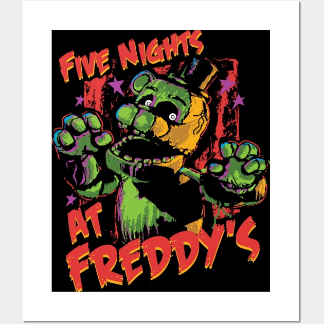 Five Nights At Freddy's Phantom Freddy Wall Art by DeepFriedArt